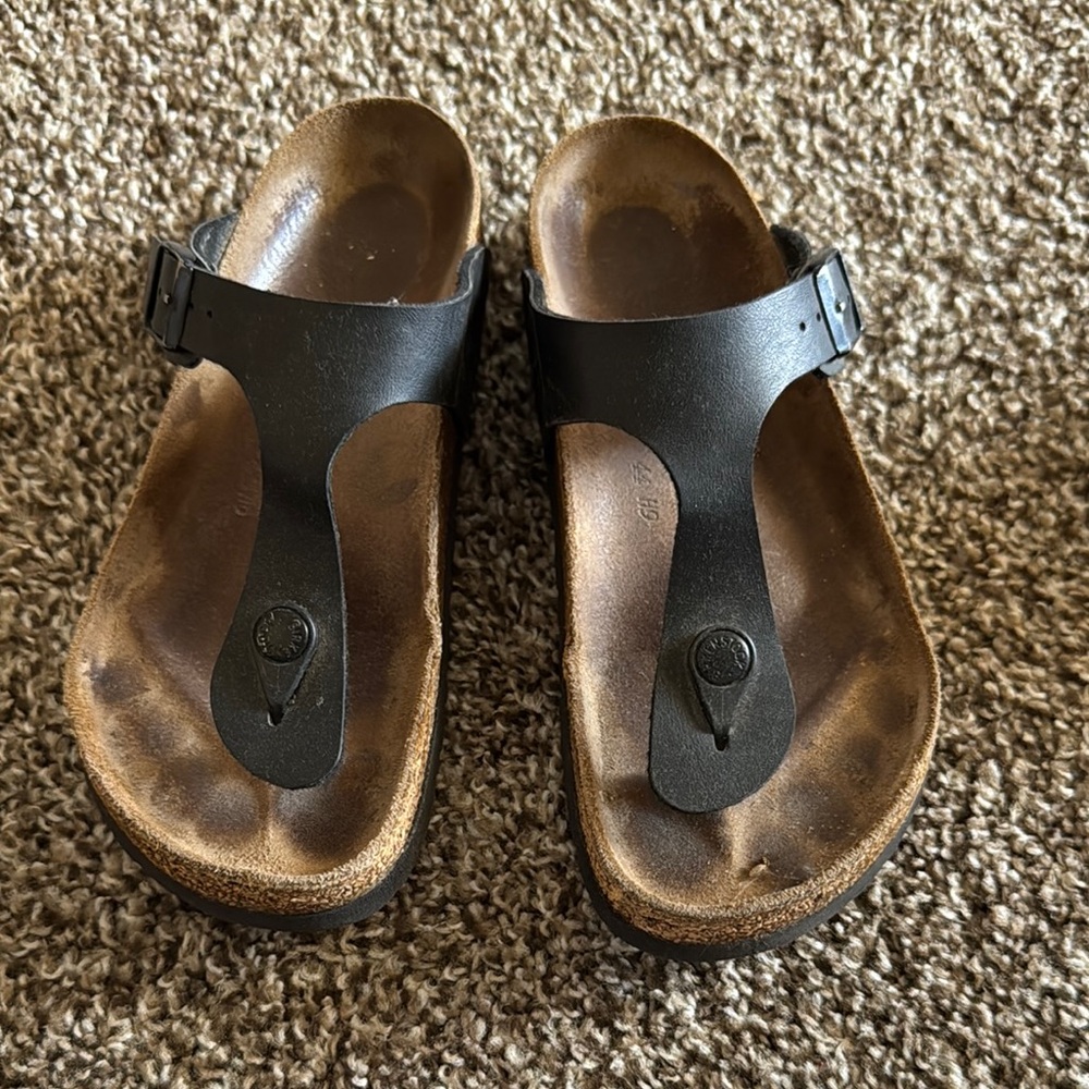 Black Leather Sandals